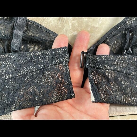 𝅺free people black lace Tameeka underwire bra - Picture 5 of 10